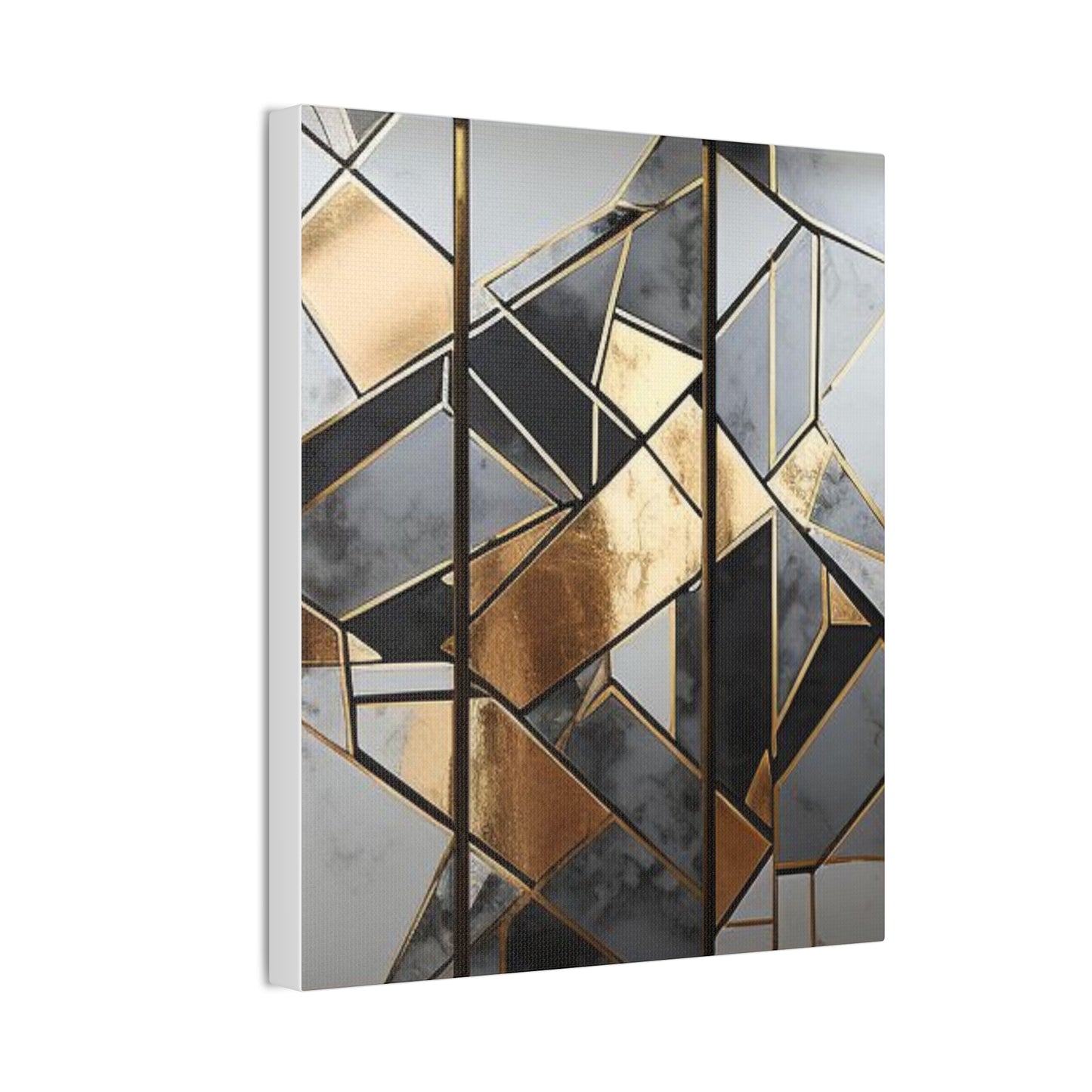 Gold and Black Elegance: A Symphony of Sophistication Canvas Print