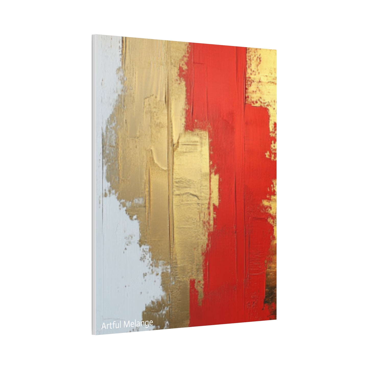 Acrylic Abstract Canvas Print - Homage to the Divine Nine/Red White and Gold 2