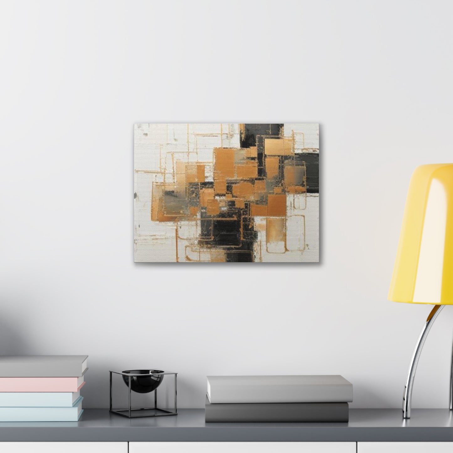 Gold and Black Elegance: A Symphony of Sophistication Canvas Print