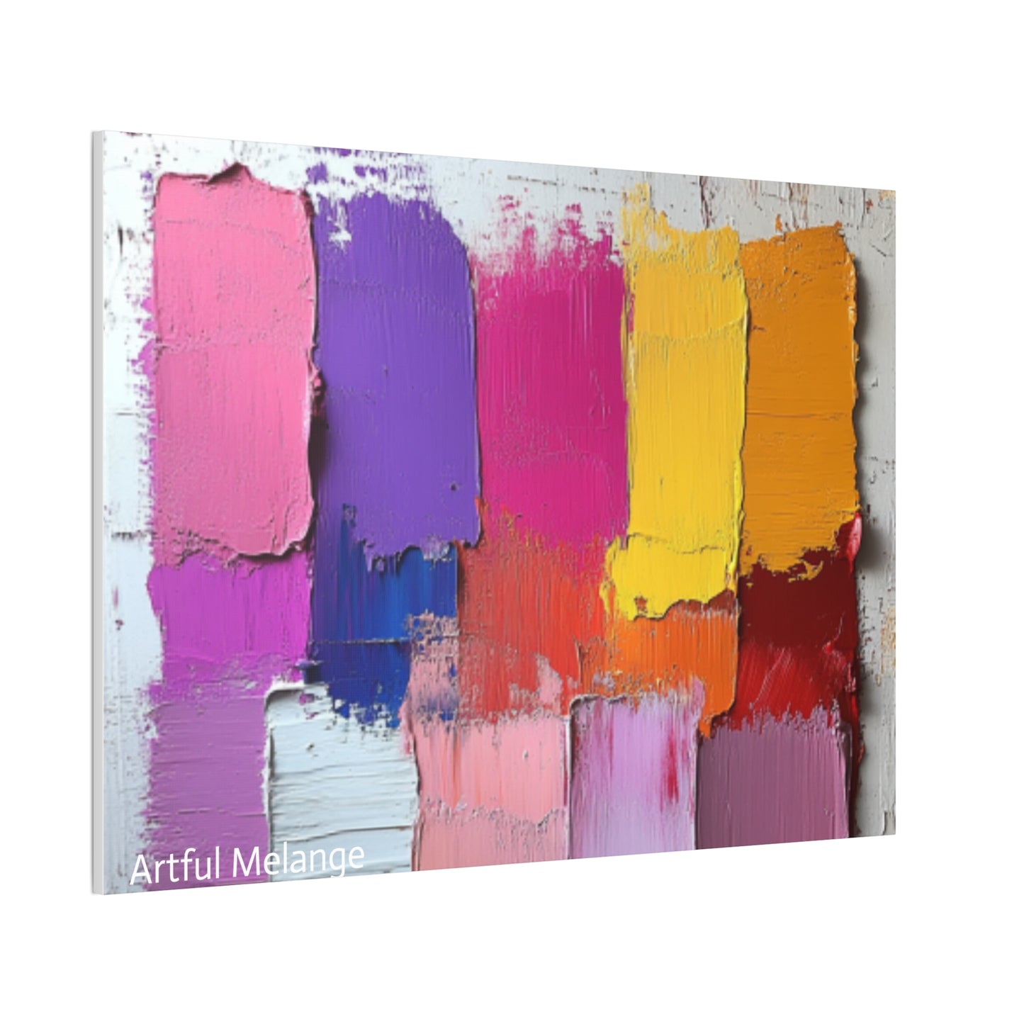 Acrylic Abstract Canvas Print - Homage to the Divine Nine/Gold Purple Pink and Green 4