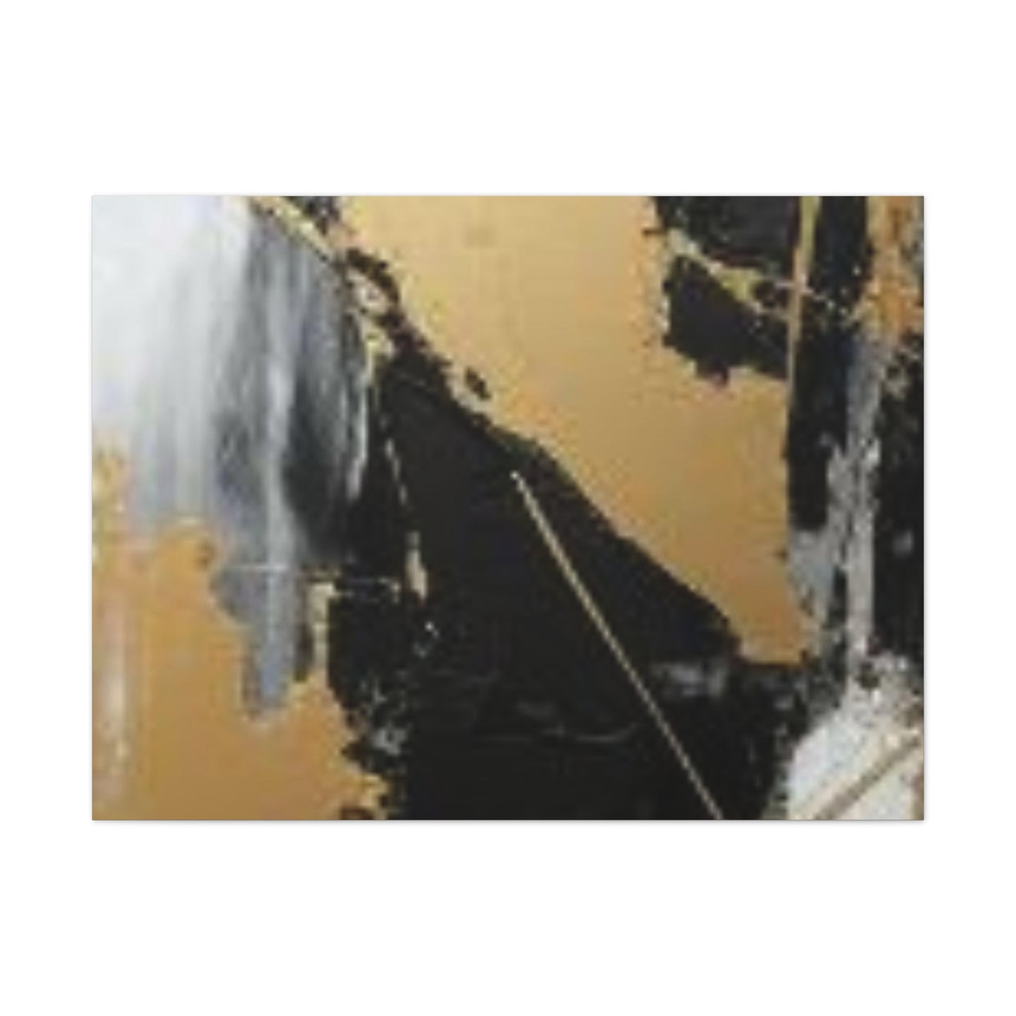 Gold and Black Elegance: A Symphony of Sophistication Canvas Print