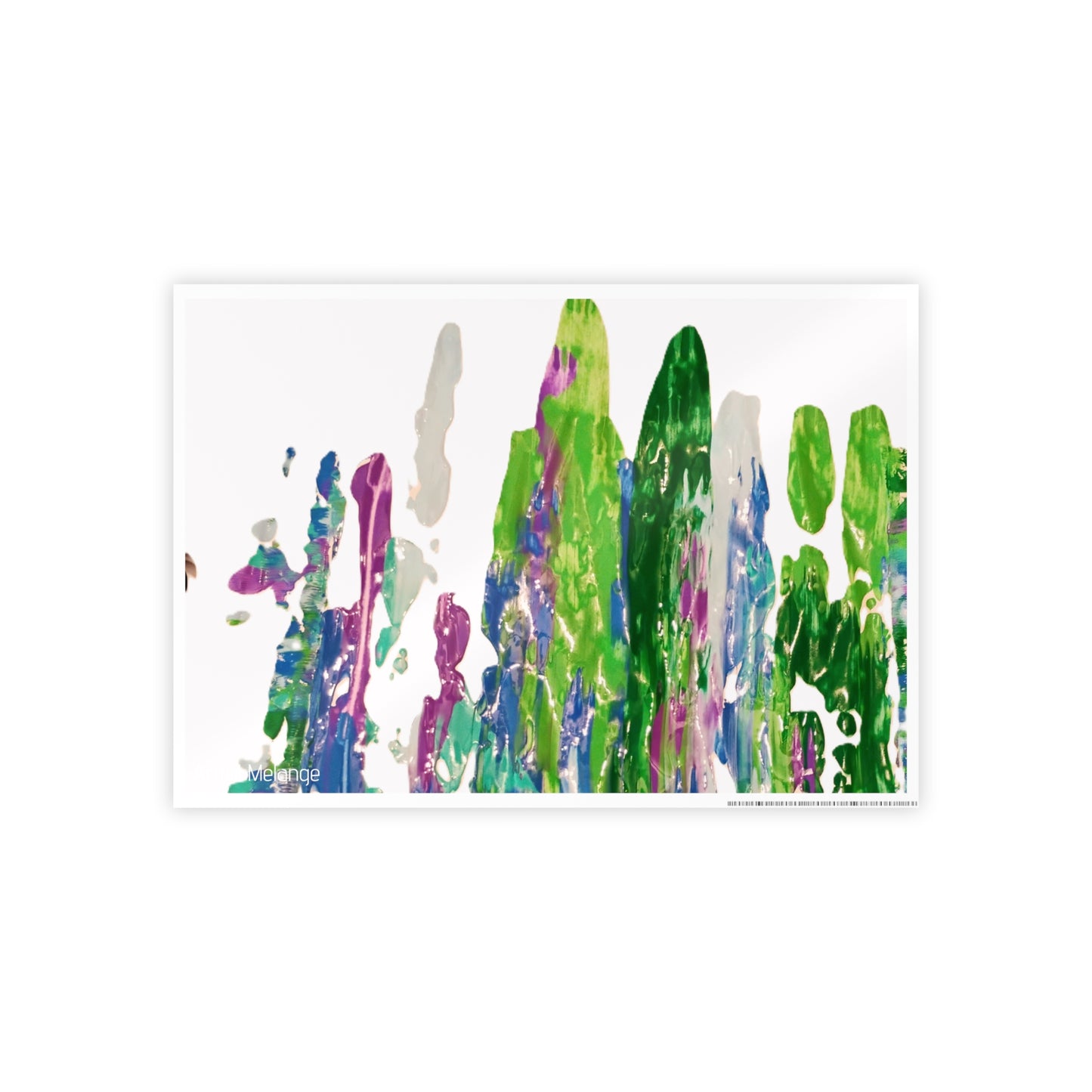 Gleaming Acrylic Abstract Poster: A Spectrum of Colorful Elegance