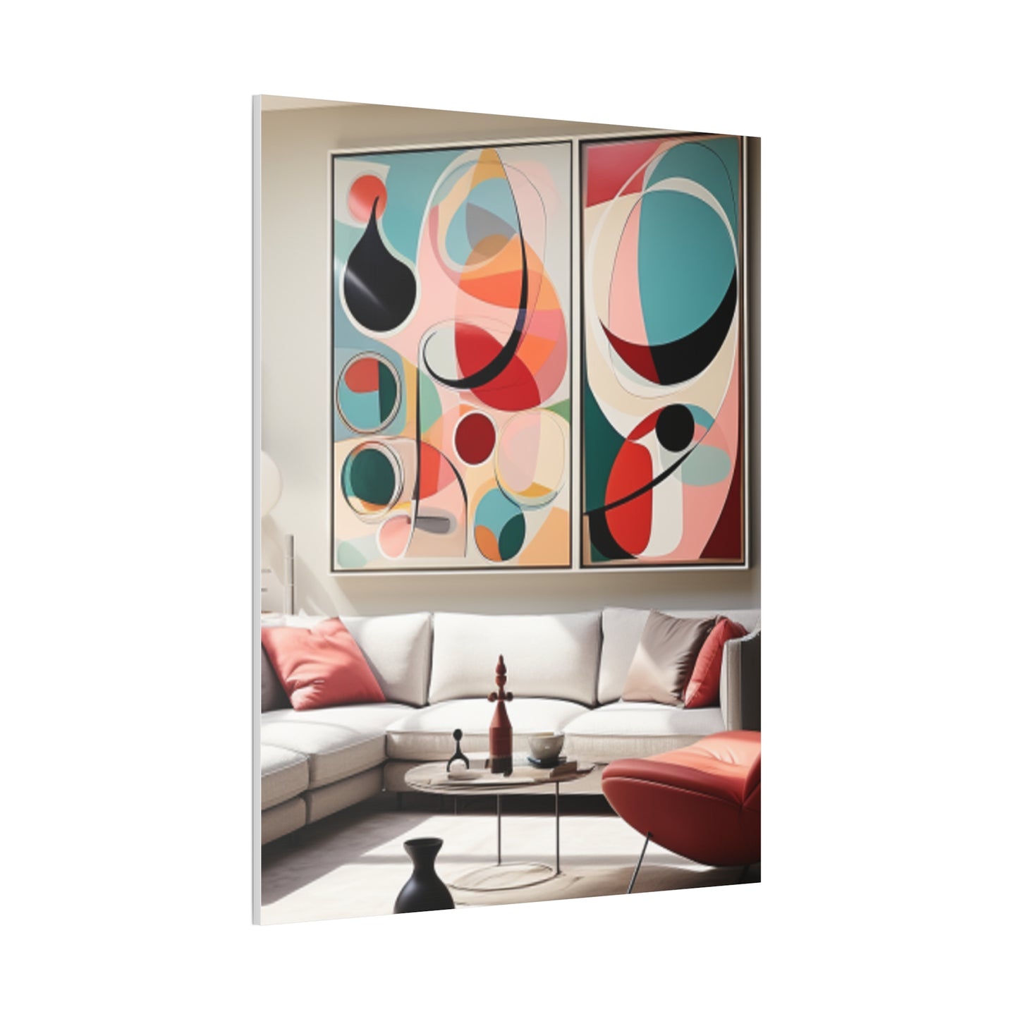 Timeless Elegance: Refined Pink Hues Canvas Print for Sophisticated Living Spaces