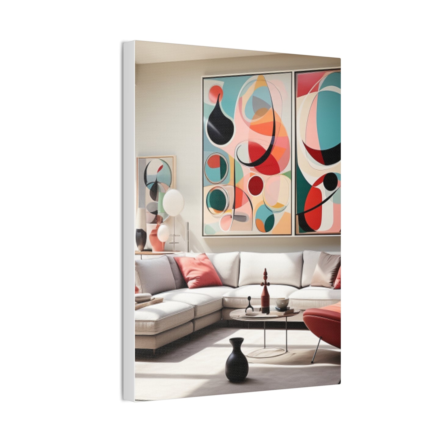 Timeless Elegance: Refined Pink Hues Canvas Print for Sophisticated Living Spaces