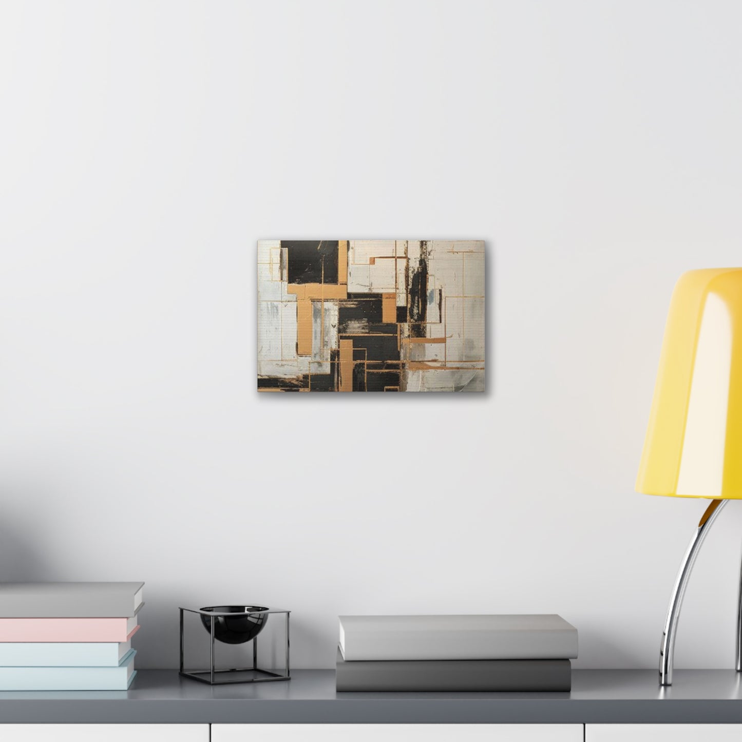 Gold and Black Elegance: A Symphony of Sophistication Canvas Print