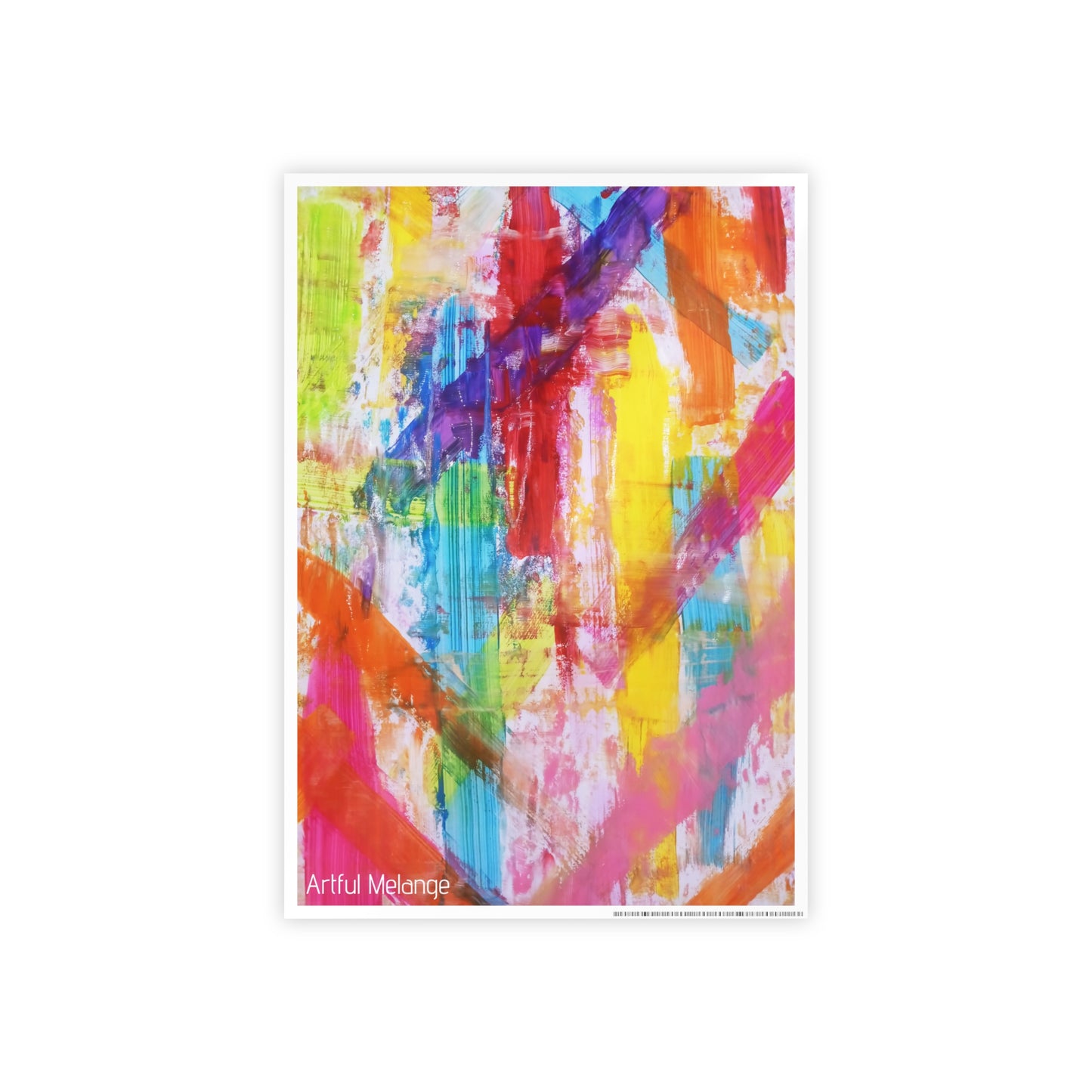 Gleaming Acrylic Abstract Poster: A Spectrum of Colorful Elegance