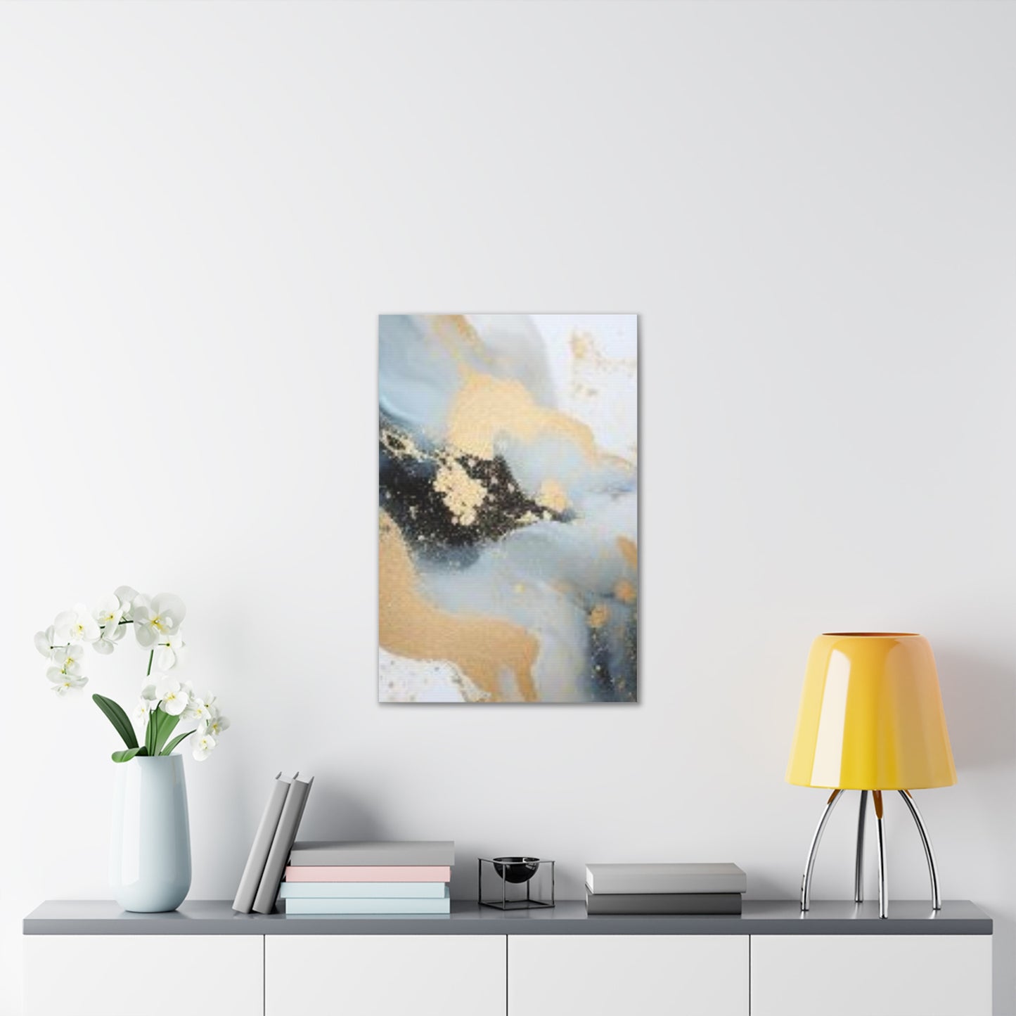 Gold and Black Elegance: A Symphony of Sophistication Canvas Print