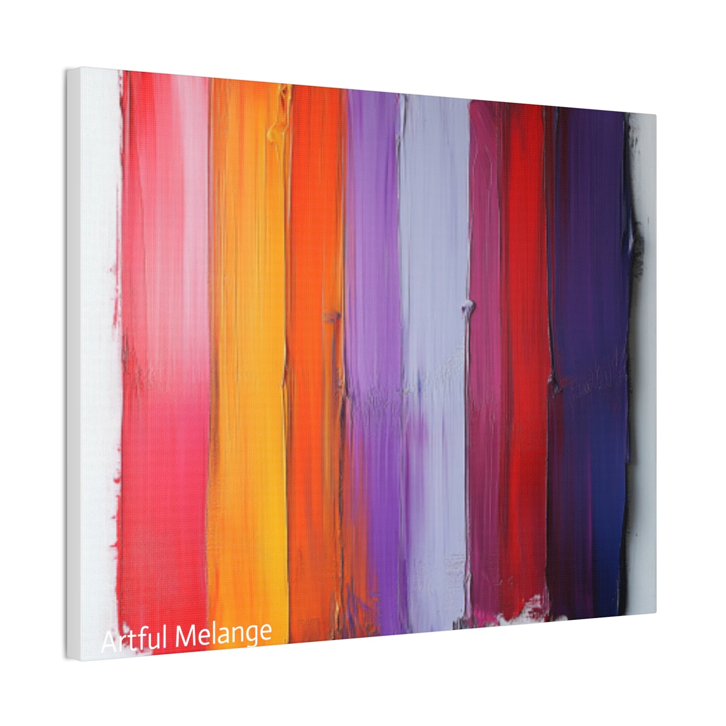 Acrylic Abstract Canvas Print - Homage to the Divine Nine/Red White Purple and Gold 5