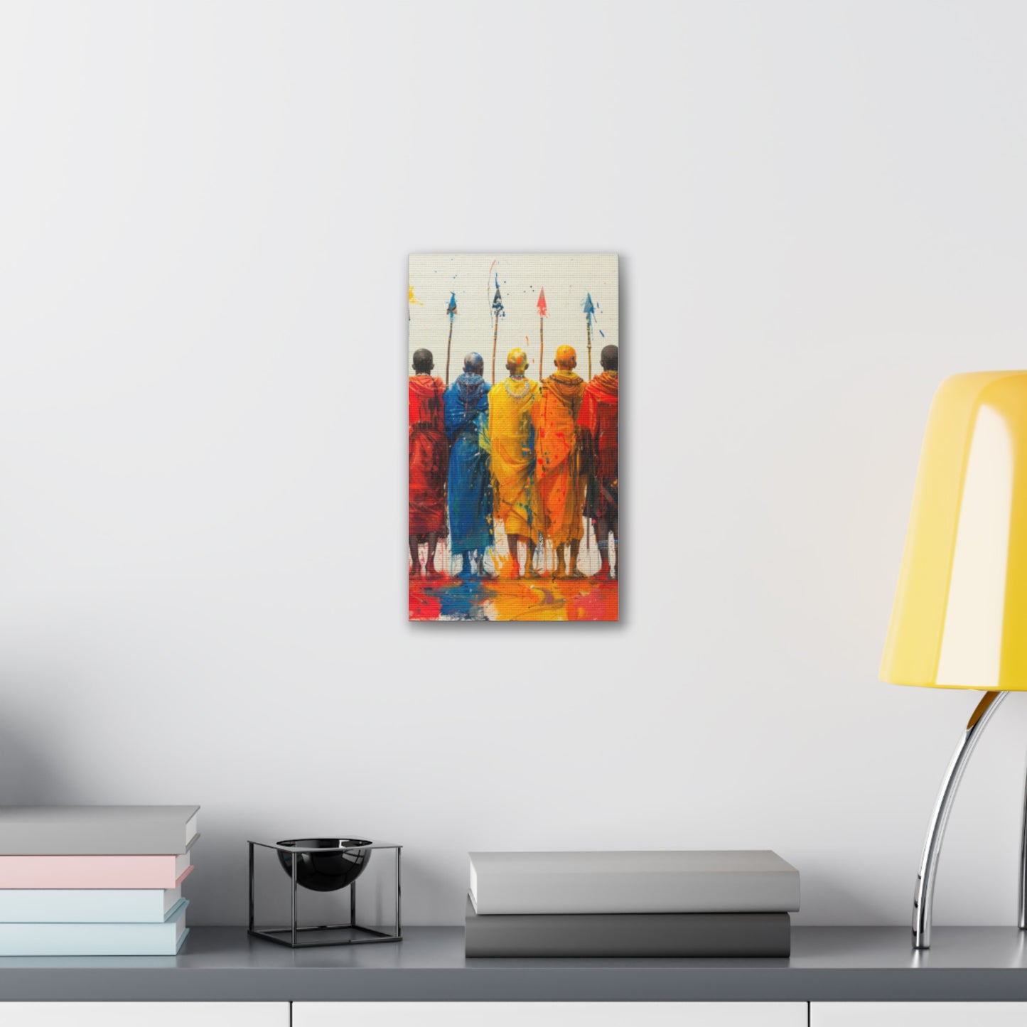 Masai Warriors Abstract Canvas Print