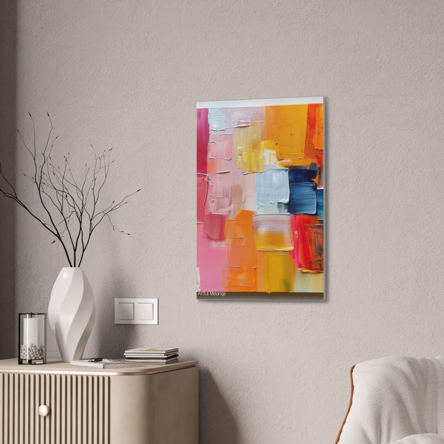 Primary Elegance: A Symphony of Sophistication Canvas Print