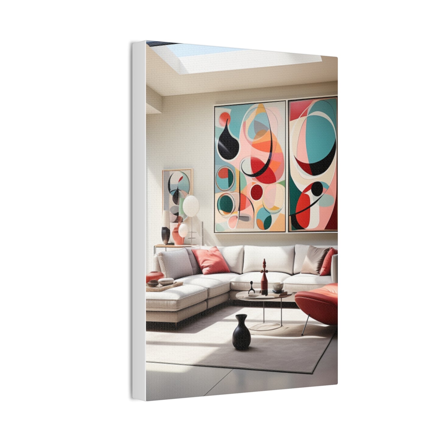 Timeless Elegance: Refined Pink Hues Canvas Print for Sophisticated Living Spaces