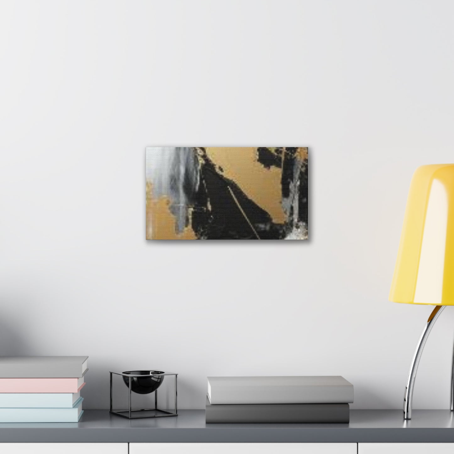 Gold and Black Elegance: A Symphony of Sophistication Canvas Print