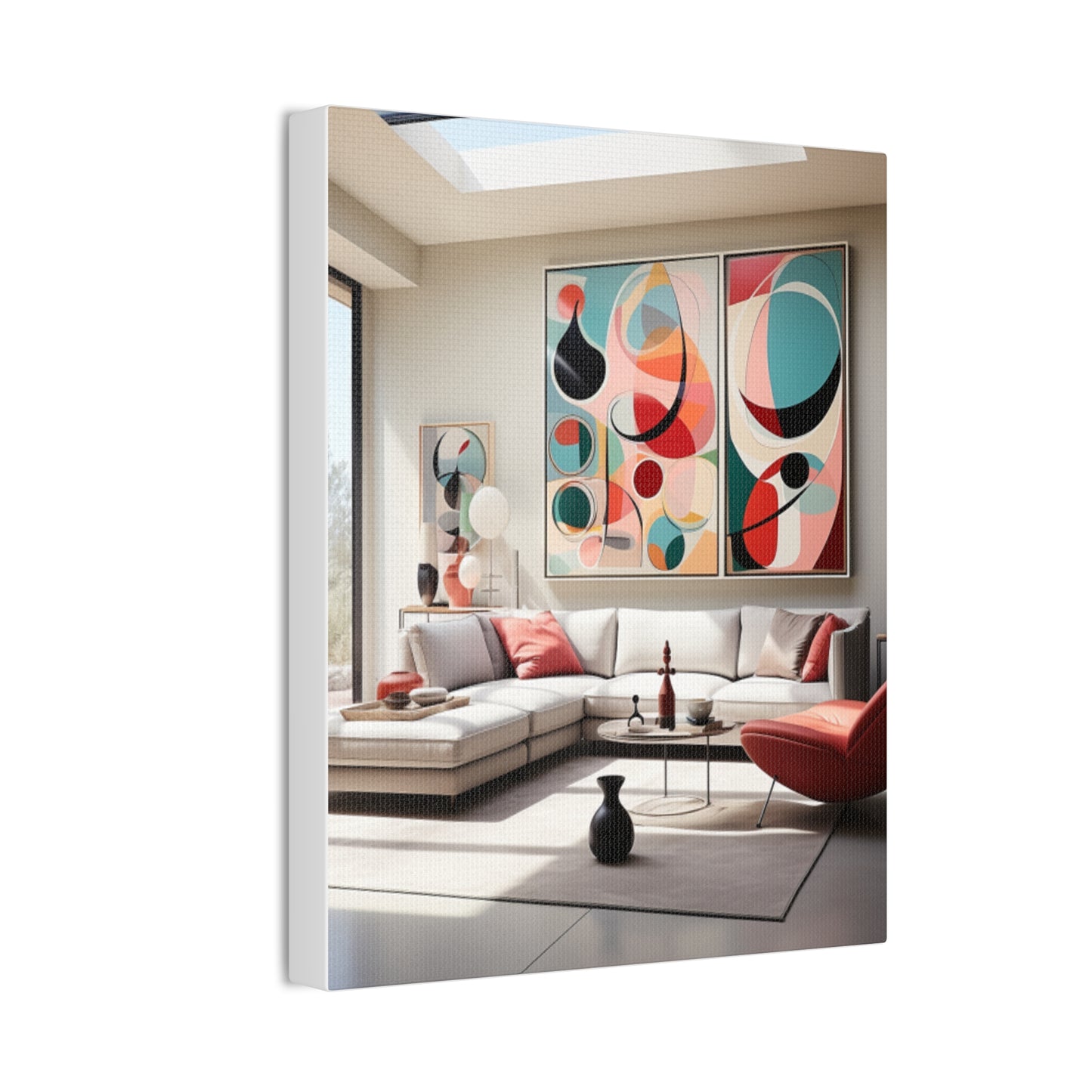 Timeless Elegance: Refined Pink Hues Canvas Print for Sophisticated Living Spaces