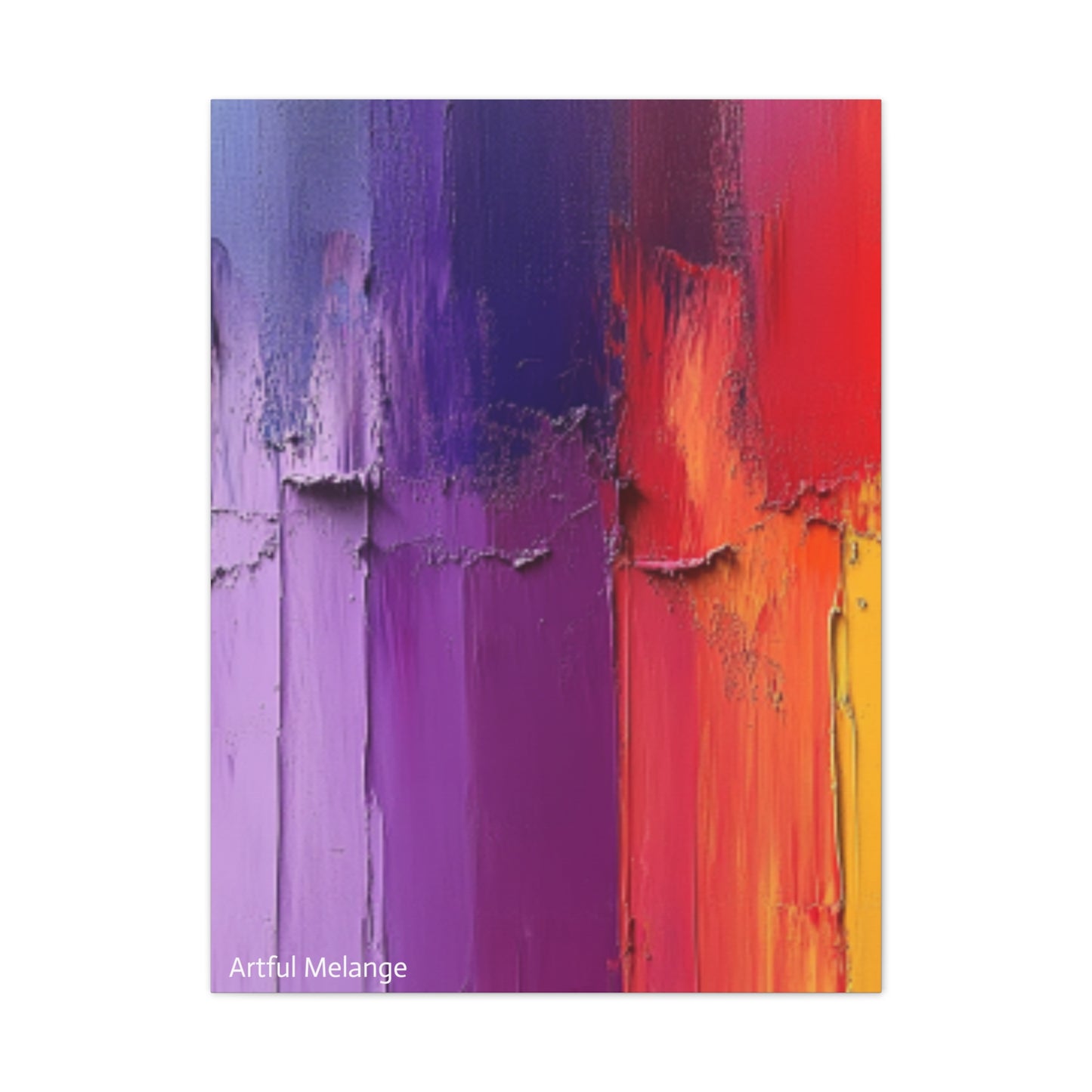 Acrylic Abstract Canvas Print - Homage to the Divine Nine/Red White Purple and Gold 4