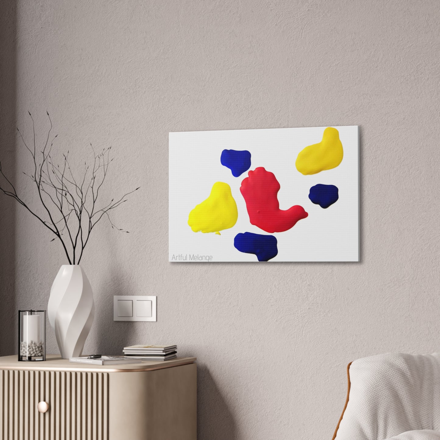 Primary Elegance: A Symphony of Sophistication Canvas Print