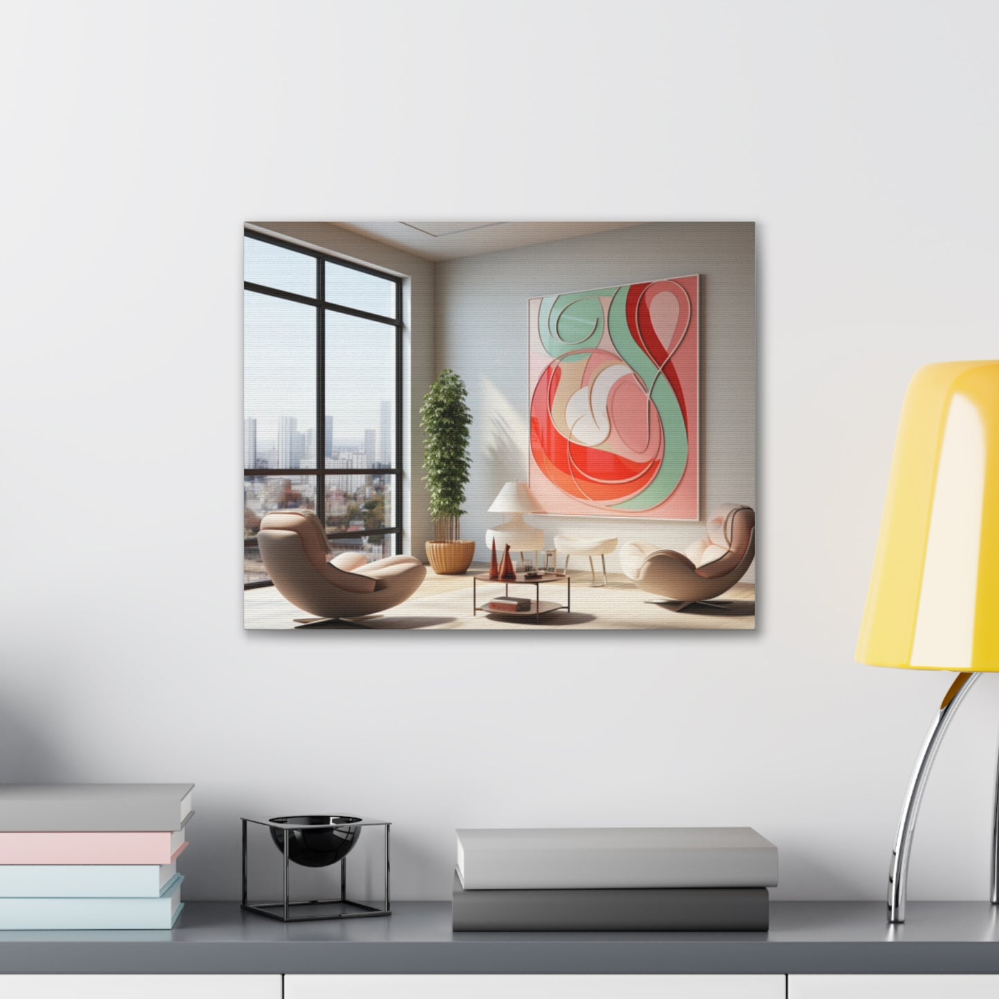 Timeless Elegance: Refined Pink Hues Canvas Print for Sophisticated Living Spaces