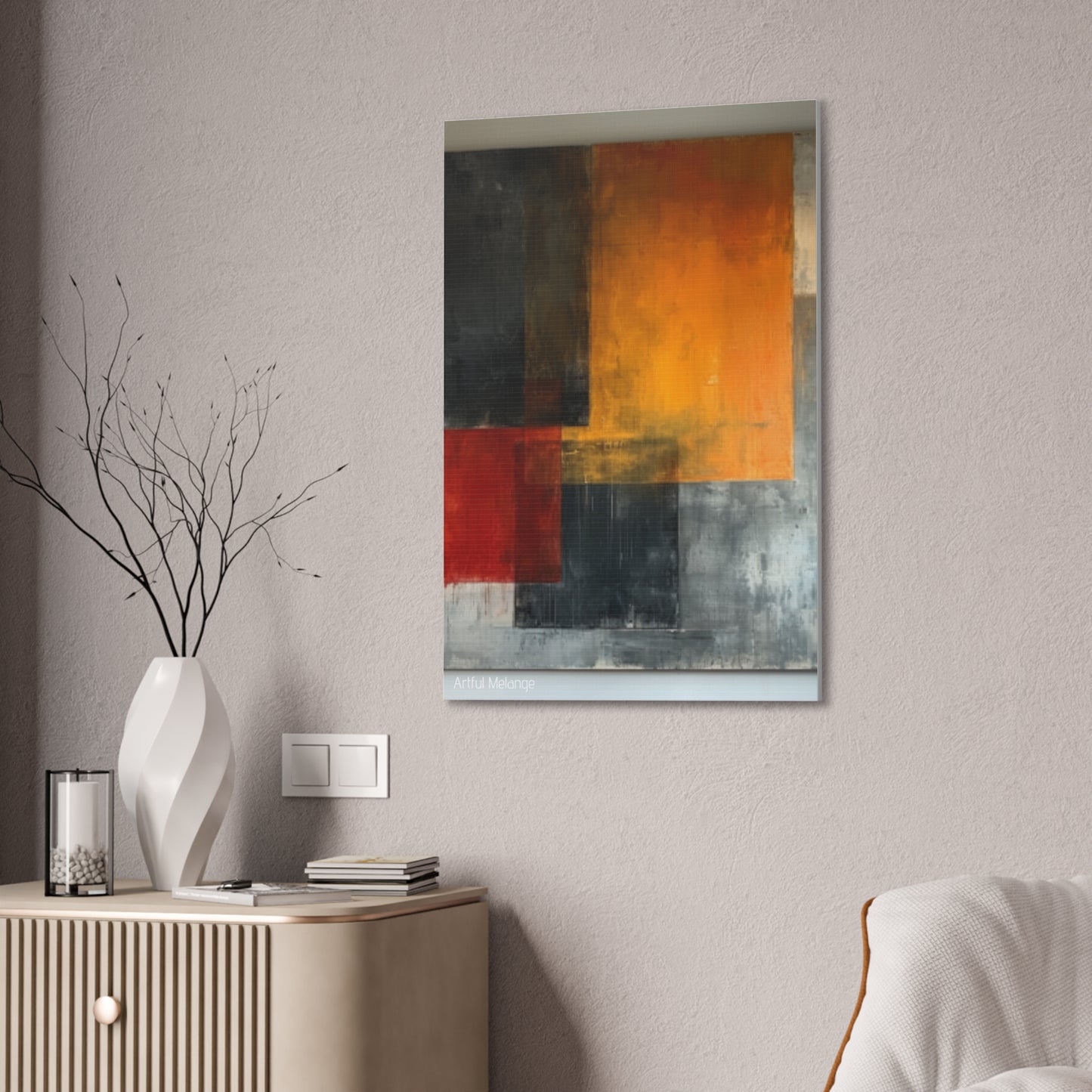 Primary Elegance: A Symphony of Sophistication Canvas Print