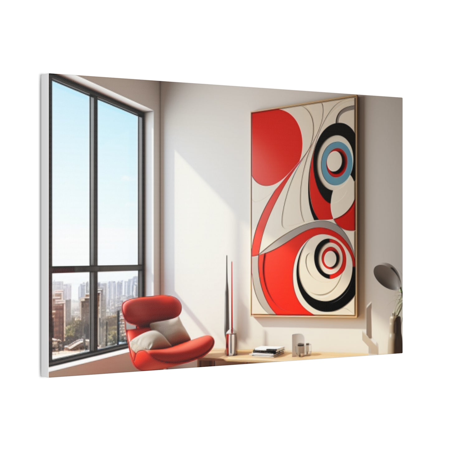 Crimson Elegance: A Symphony of Sophistication Canvas Print