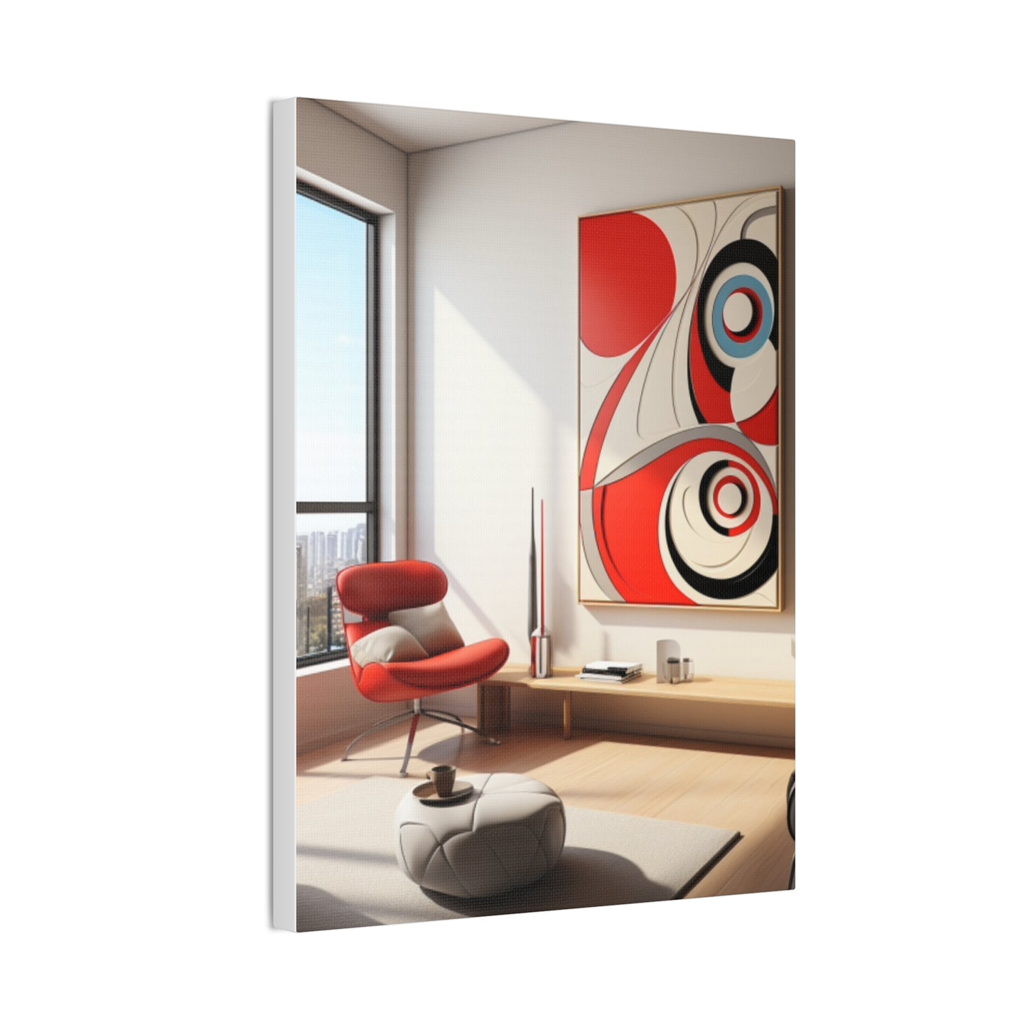 Crimson Elegance: A Symphony of Sophistication Canvas Print