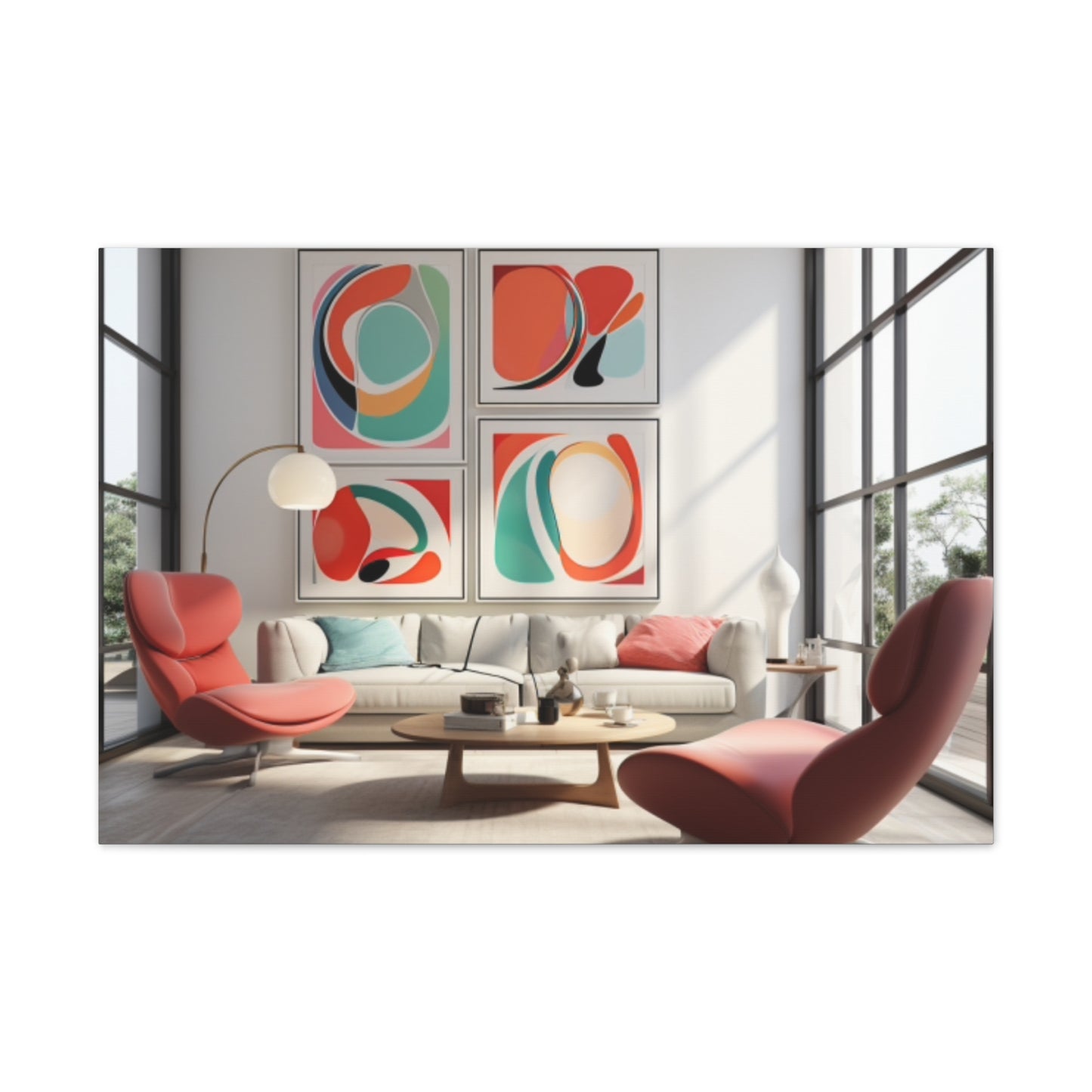 Timeless Elegance: Refined Pink Hues Canvas Print for Sophisticated Living Spaces