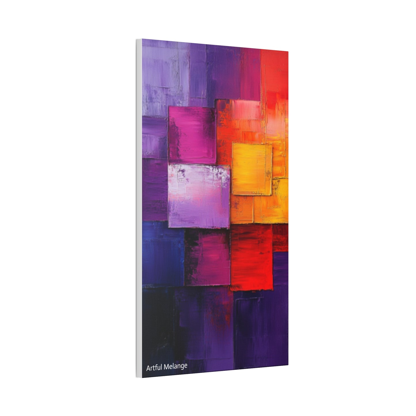 Acrylic Abstract Canvas Print - Homage to the Divine Nine/Red White Purple and Gold 8