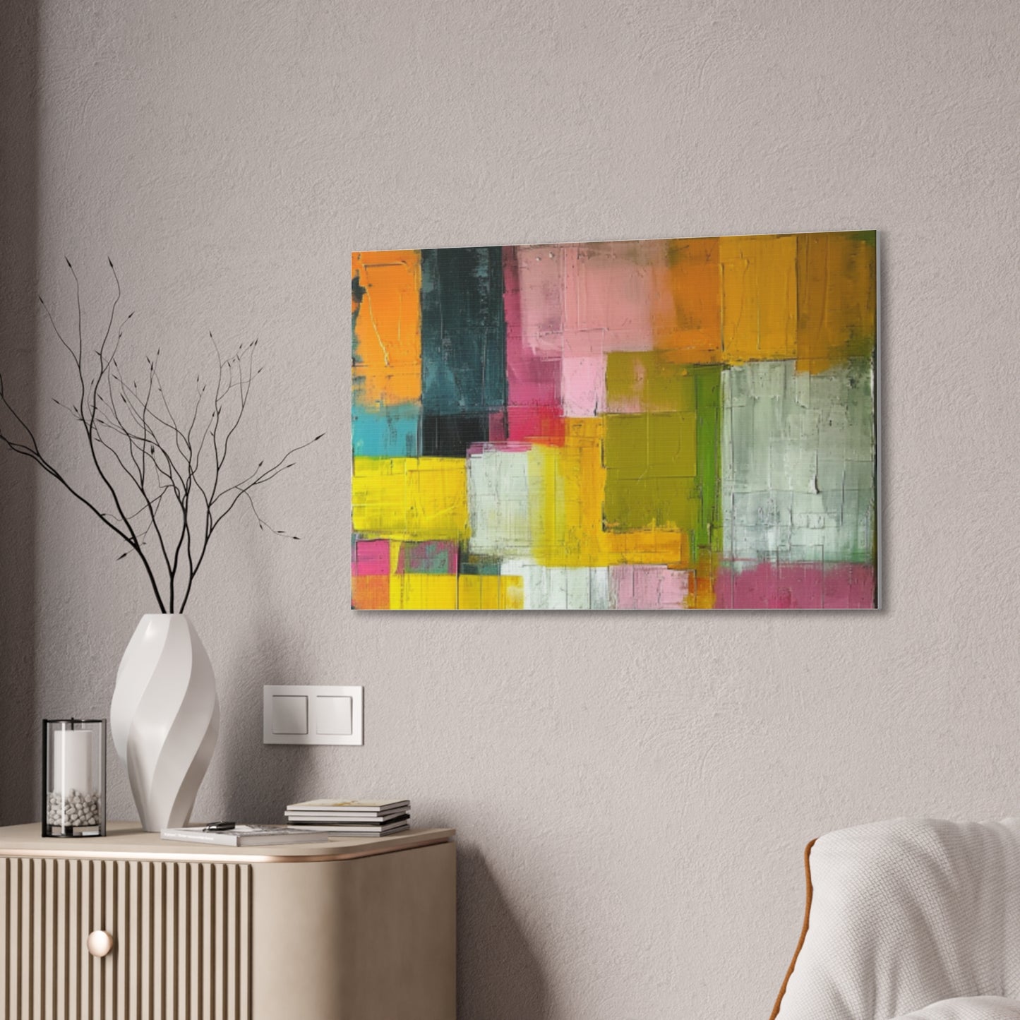 Primary Elegance: A Symphony of Sophistication Canvas Print