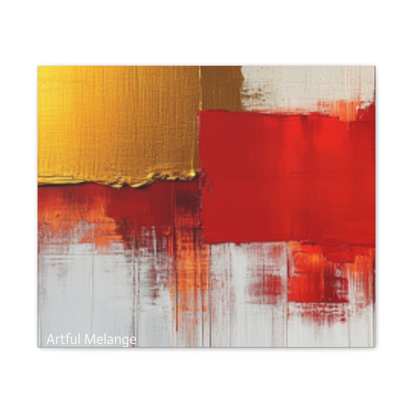 Acrylic Abstract Canvas Print - Homage to the Divine Nine/Red White and Gold 9