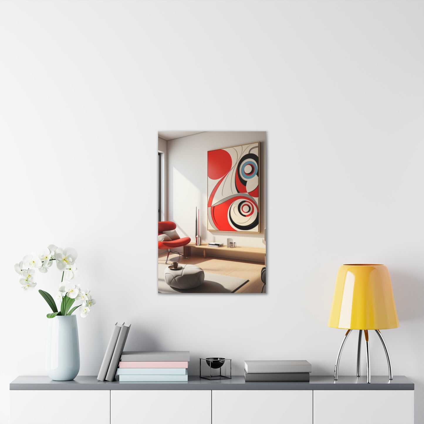 Crimson Elegance: A Symphony of Sophistication Canvas Print