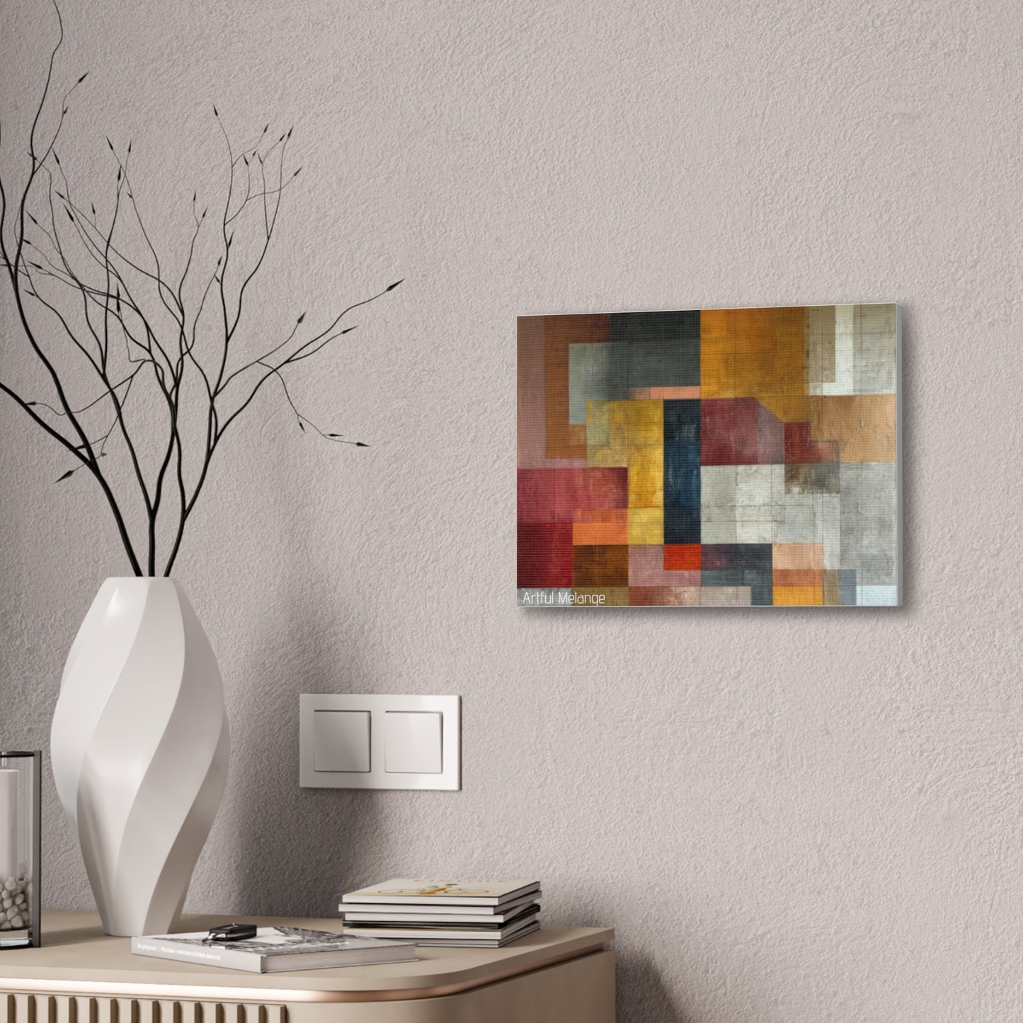 Primary Elegance: A Symphony of Sophistication Canvas Print