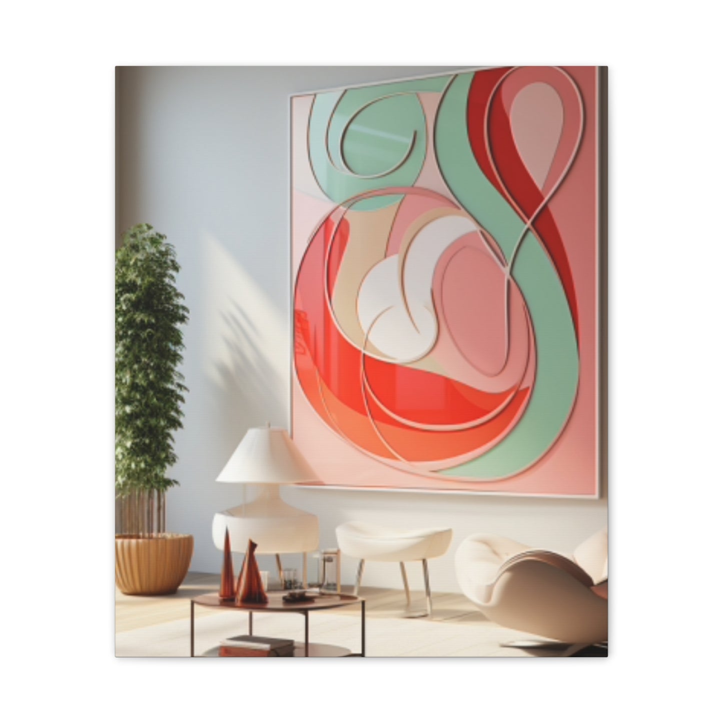 Timeless Elegance: Refined Pink Hues Canvas Print for Sophisticated Living Spaces