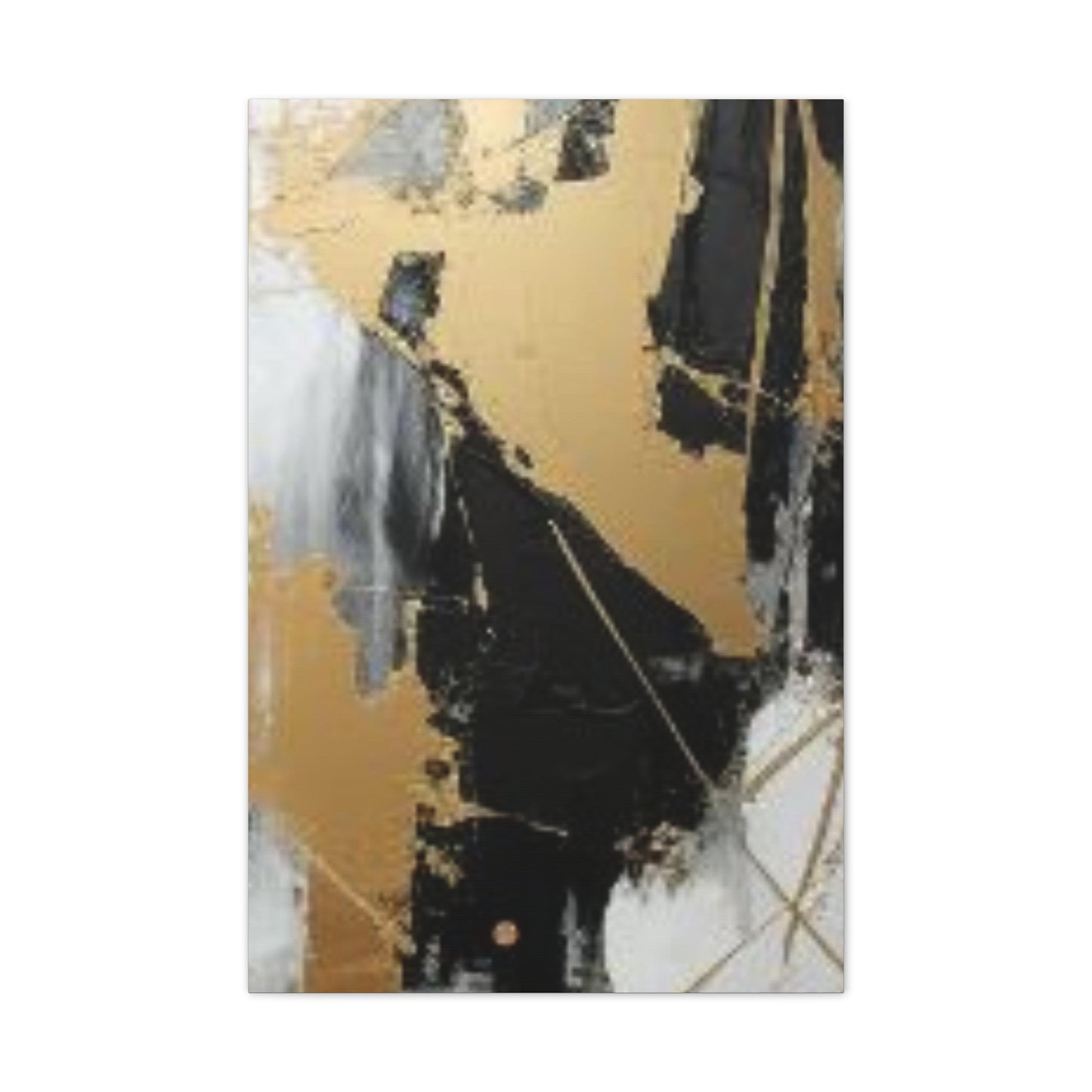 Gold and Black Elegance: A Symphony of Sophistication Canvas Print