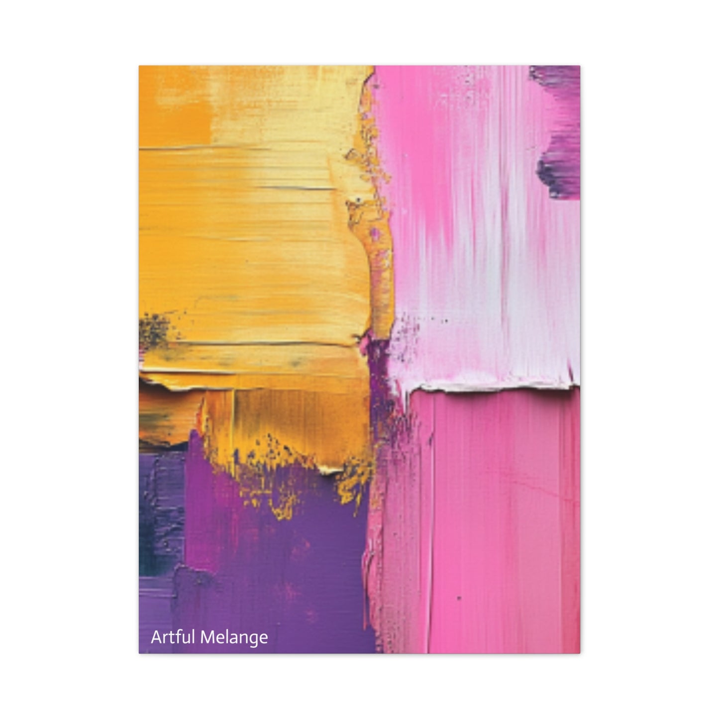 Acrylic Abstract Canvas Print - Homage to the Divine Nine/Gold Purple Pink and Green 5