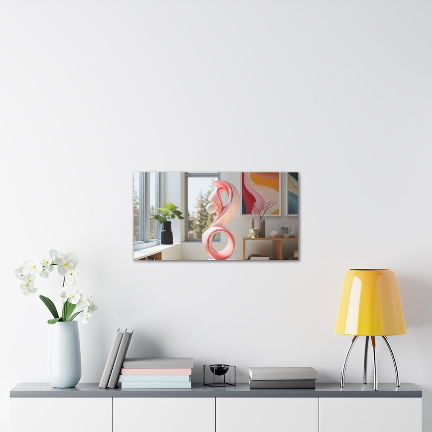 Timeless Elegance: Refined Pink Hues Canvas Print for Sophisticated Living Spaces