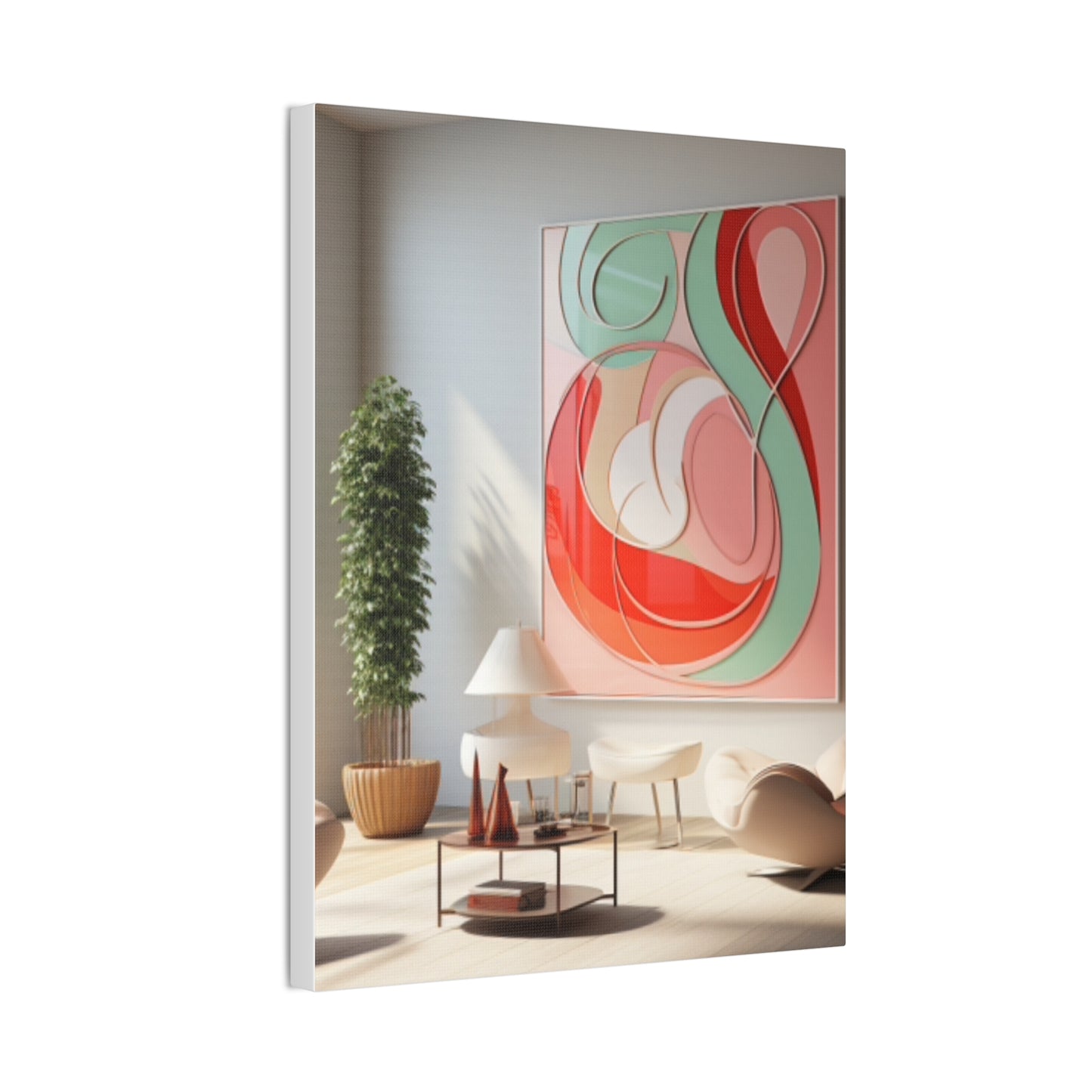 Timeless Elegance: Refined Pink Hues Canvas Print for Sophisticated Living Spaces