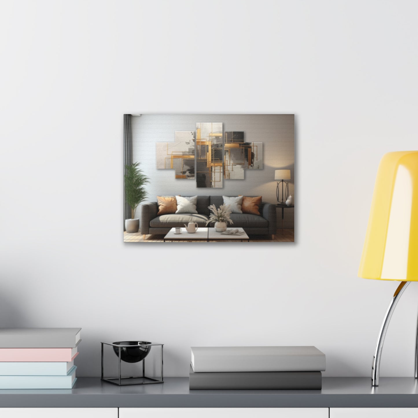 Gold and Black  Elegance: A Symphony of Sophistication Canvas Print