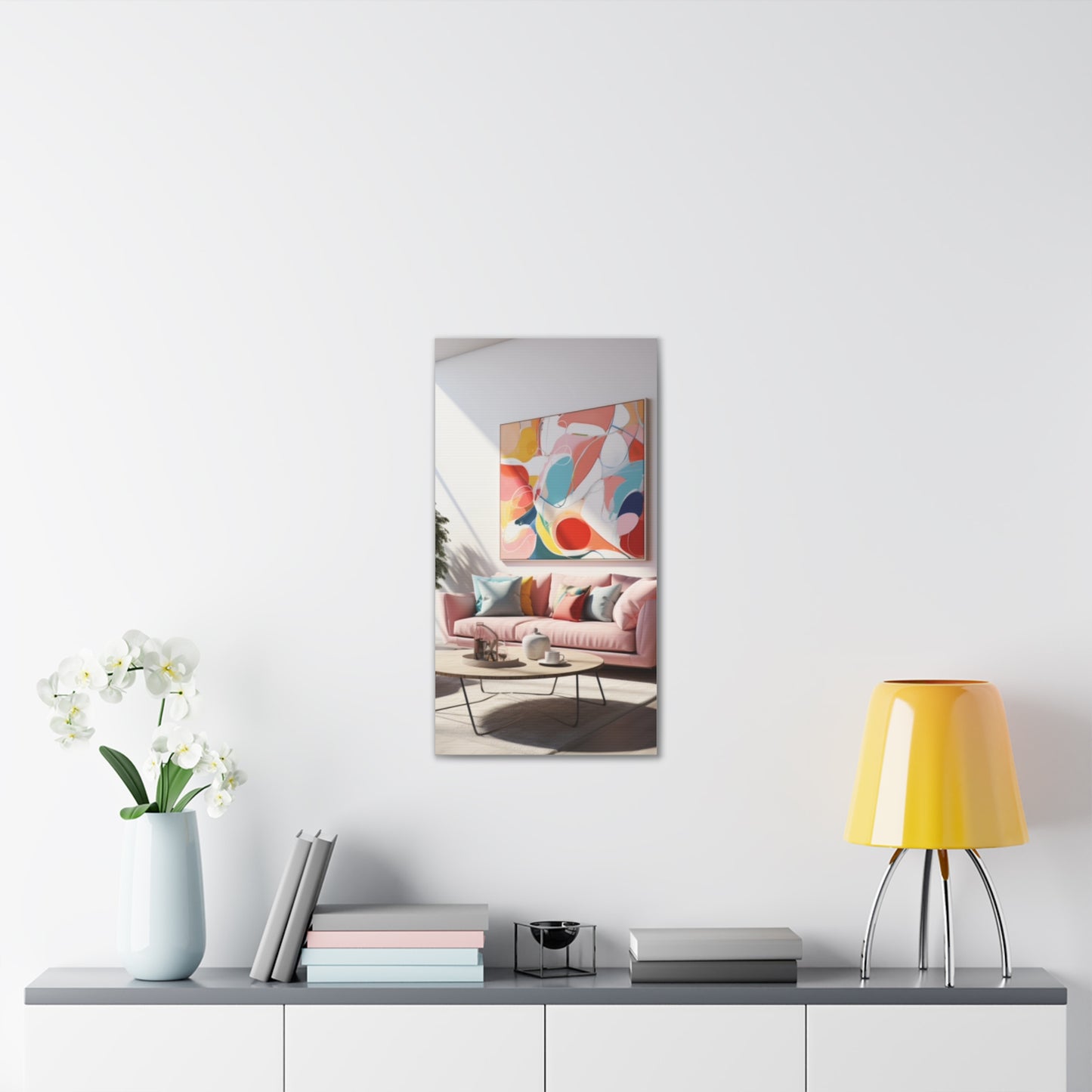 Timeless Elegance: Refined Pink Hues Canvas Print for Sophisticated Living Spaces