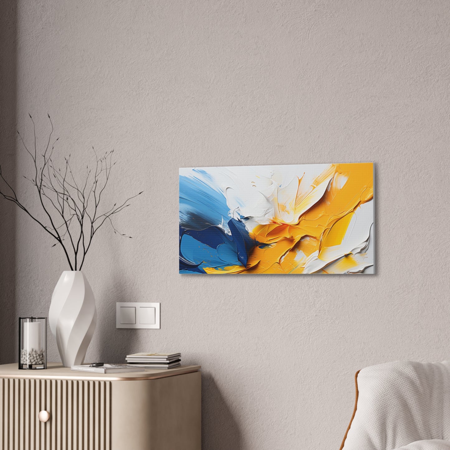 Timeless Elegance: Refined Vibrant Hues Canvas Print for Sophisticated Living Spaces