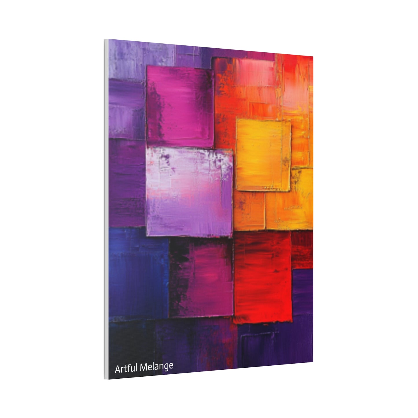 Acrylic Abstract Canvas Print - Homage to the Divine Nine/Red White Purple and Gold 8