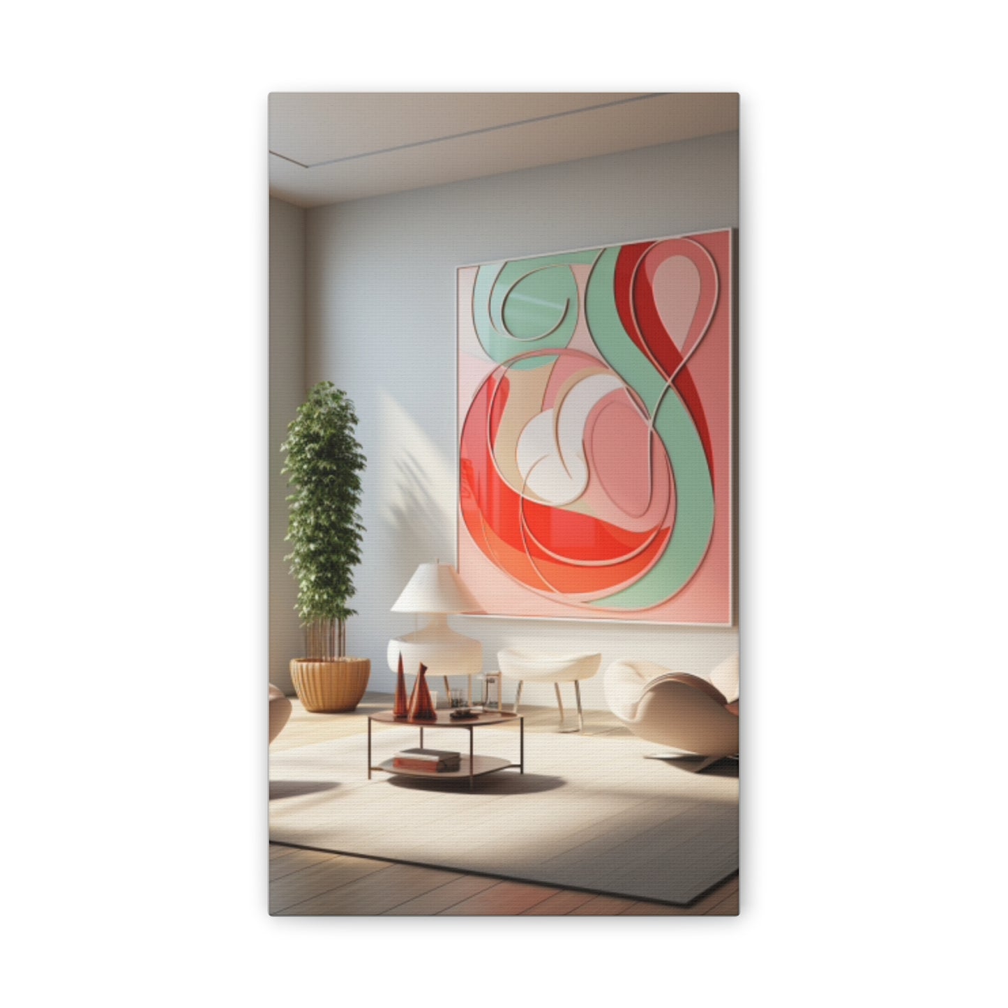 Timeless Elegance: Refined Pink Hues Canvas Print for Sophisticated Living Spaces