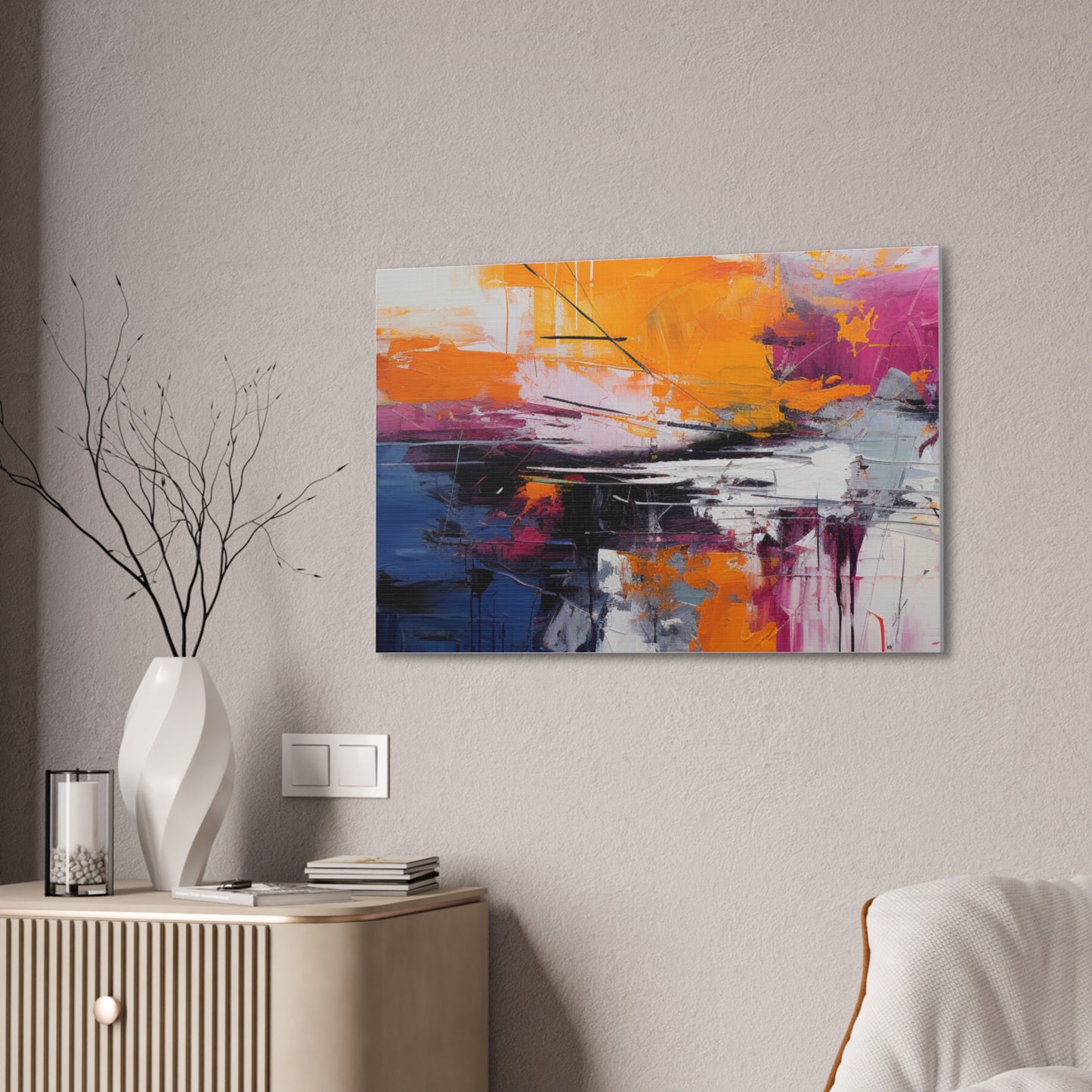 Primary Elegance: A Symphony of Sophistication Canvas Print