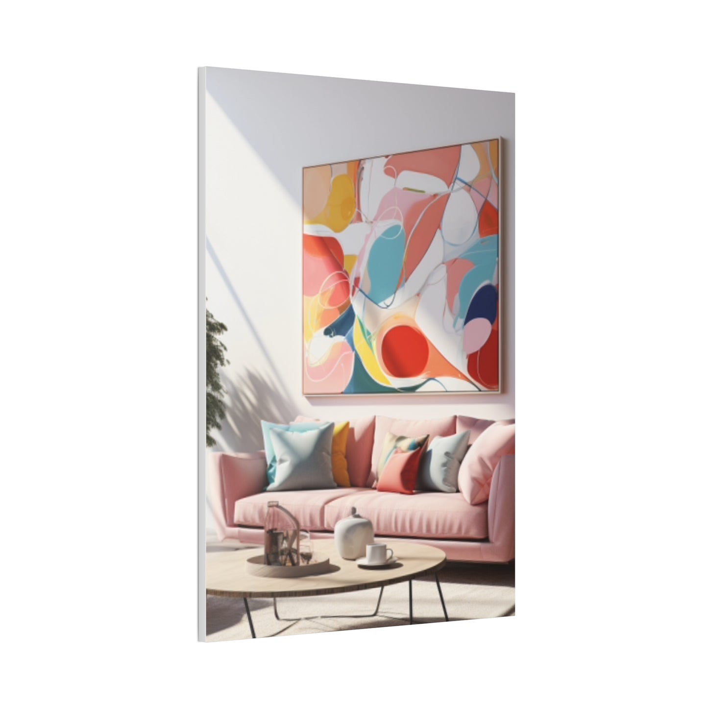 Timeless Elegance: Refined Pink Hues Canvas Print for Sophisticated Living Spaces