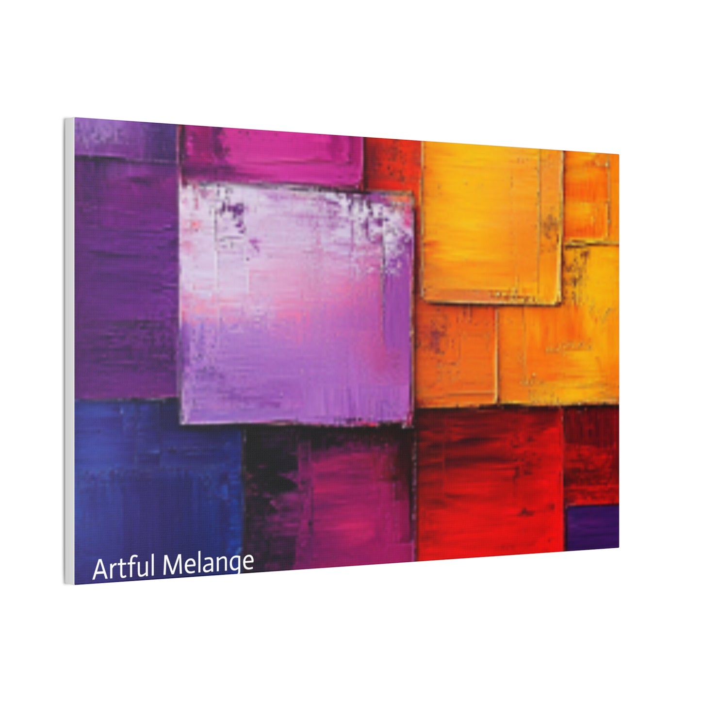 Acrylic Abstract Canvas Print - Homage to the Divine Nine/Red White Purple and Gold 8