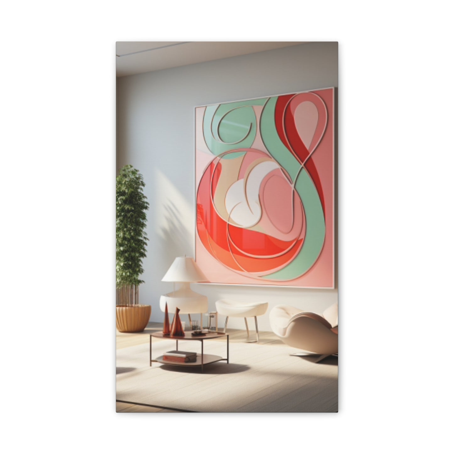 Timeless Elegance: Refined Pink Hues Canvas Print for Sophisticated Living Spaces