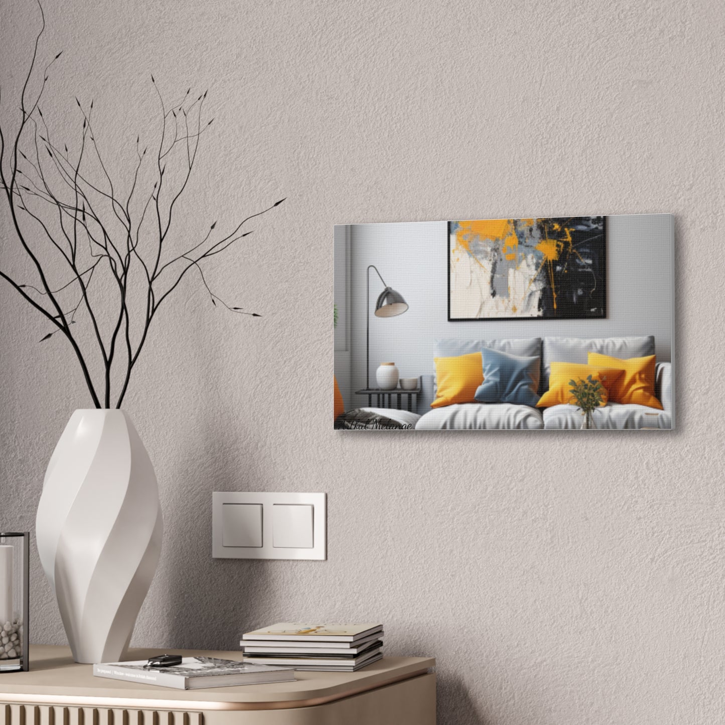 Timeless Elegance: Refined Yellow Hues Canvas Print for Sophisticated Living Spaces