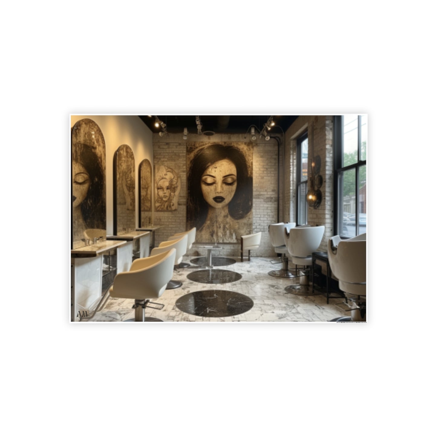 Black Hair Salon Interiors: Poster Prints Celebrating Style