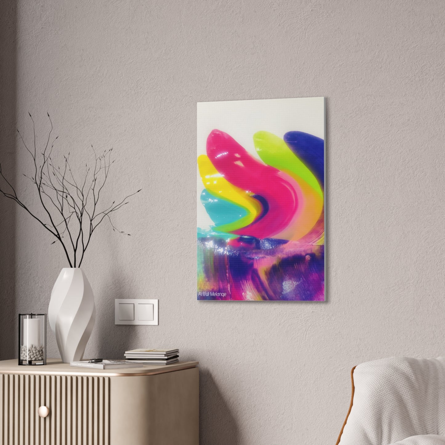 Primary Elegance: A Symphony of Sophistication Canvas Print