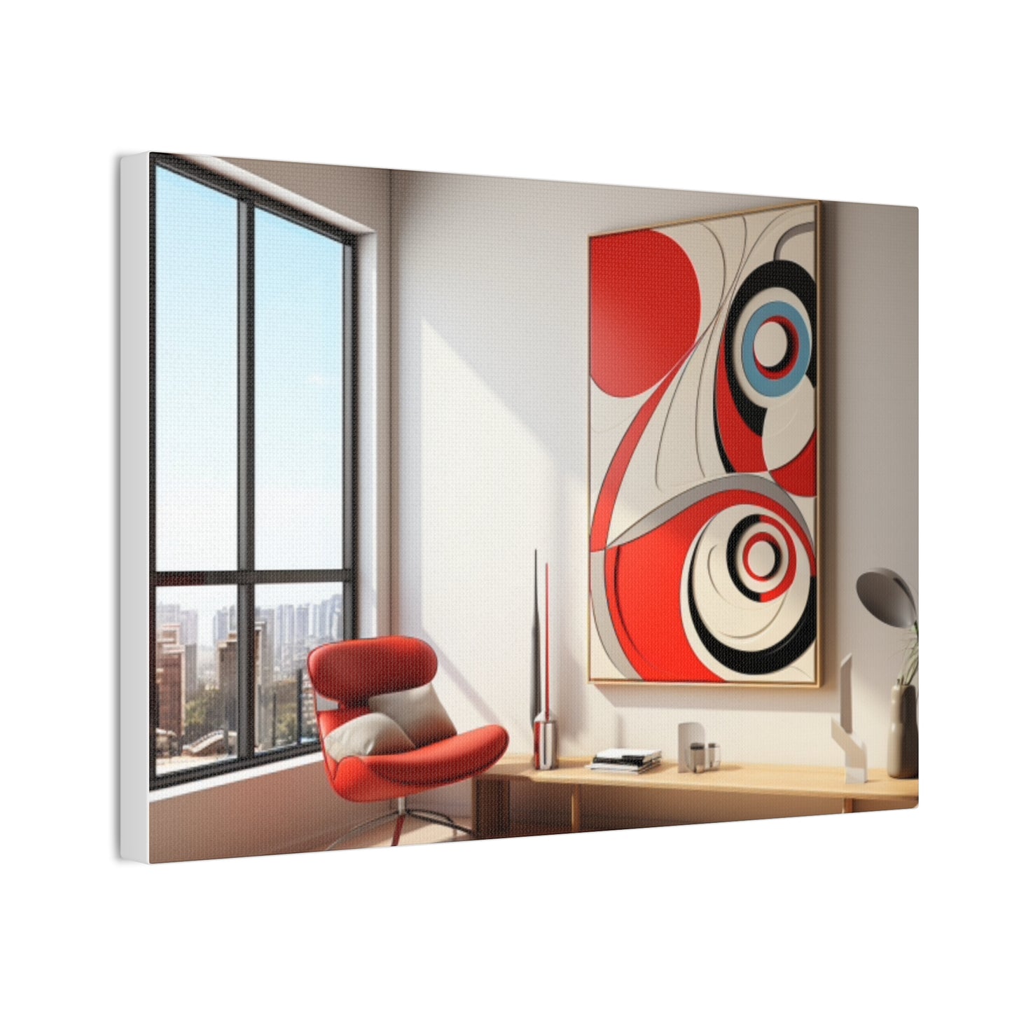 Crimson Elegance: A Symphony of Sophistication Canvas Print