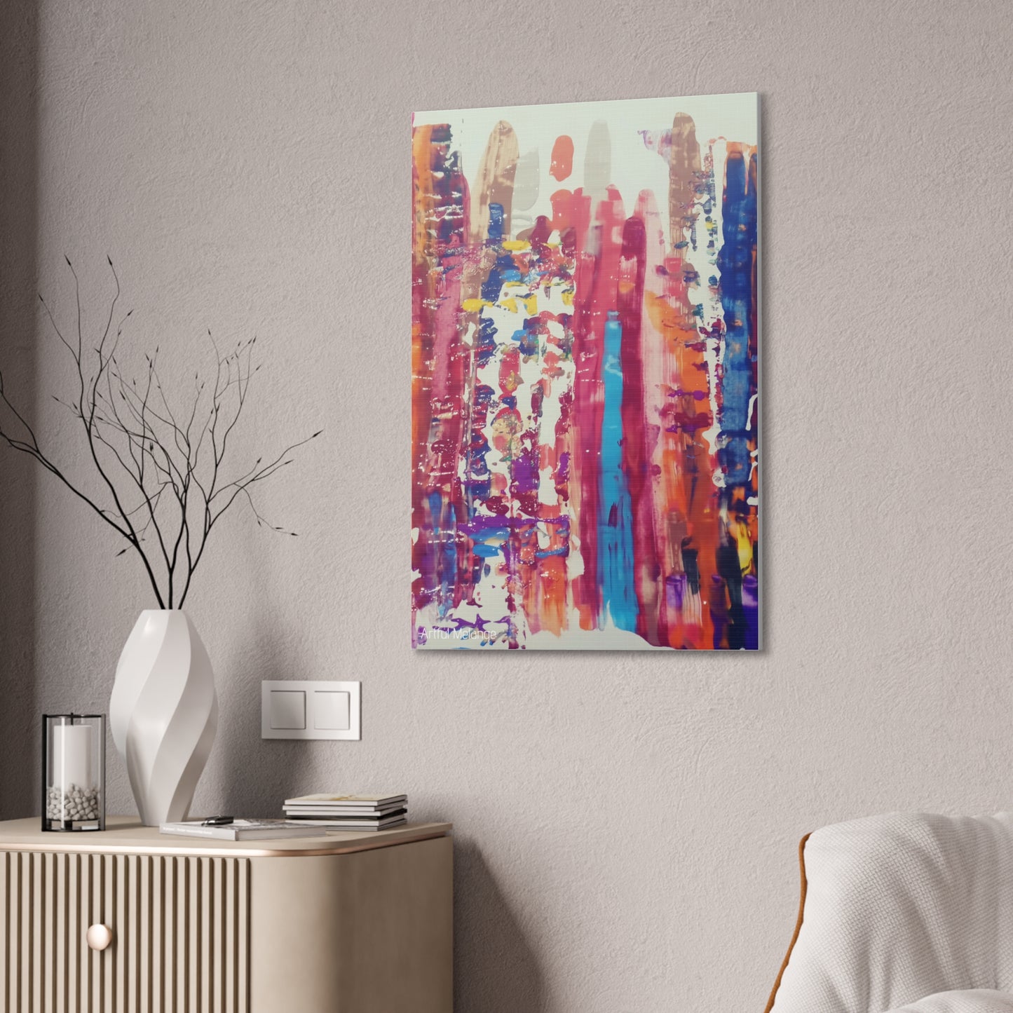 Primary Elegance: A Symphony of Sophistication Canvas Print