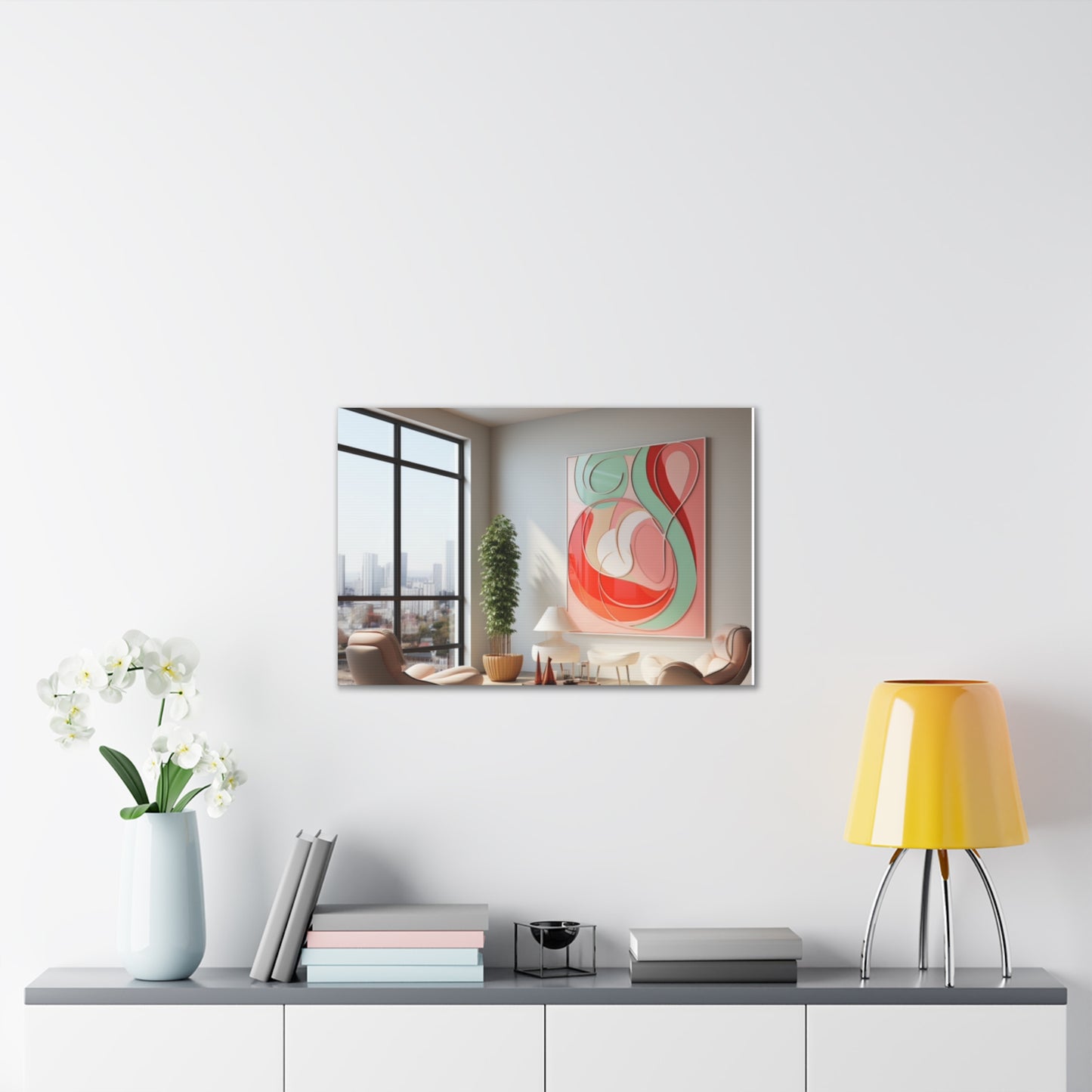 Timeless Elegance: Refined Pink Hues Canvas Print for Sophisticated Living Spaces