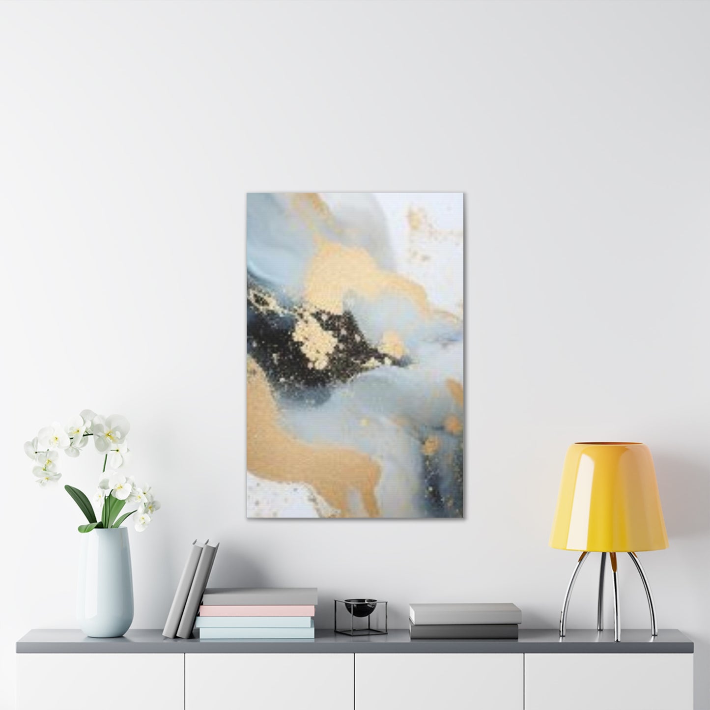 Gold and Black Elegance: A Symphony of Sophistication Canvas Print